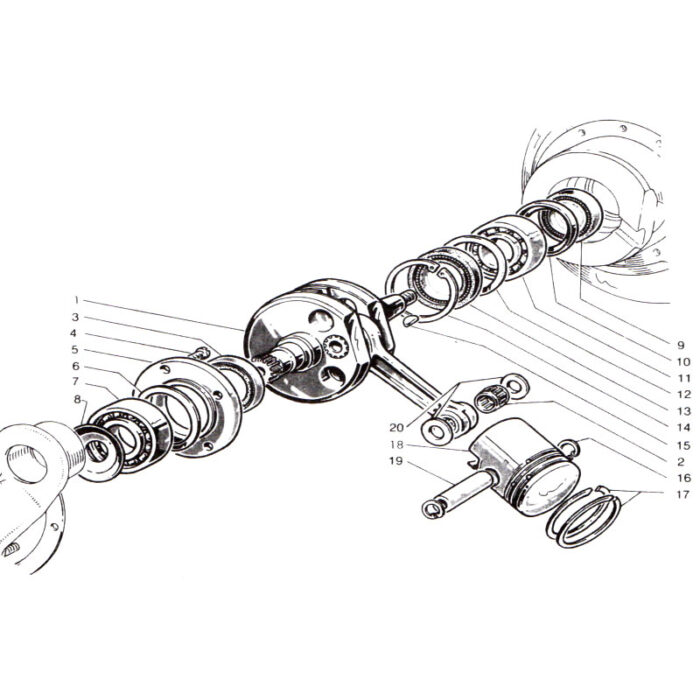 CRANK SHAFT LAMBRETTA DRIVE PLATE  LI1 LI2 LI3 LIS SX DL GP