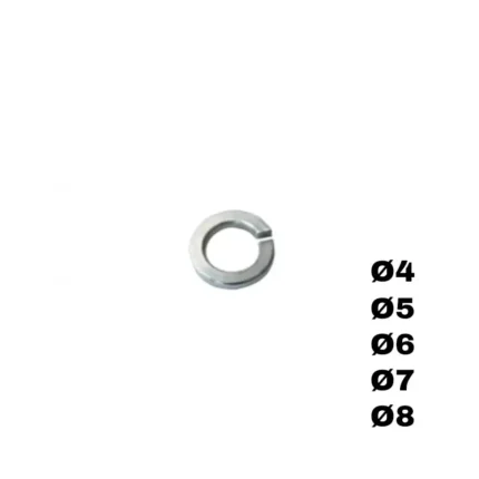 Rondella grower ø4, ø5, ø6, ø7, ø8 mm zincata